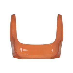 NWT | Skims | Latex Scoop Neck Bralette In Bronze Size 2X